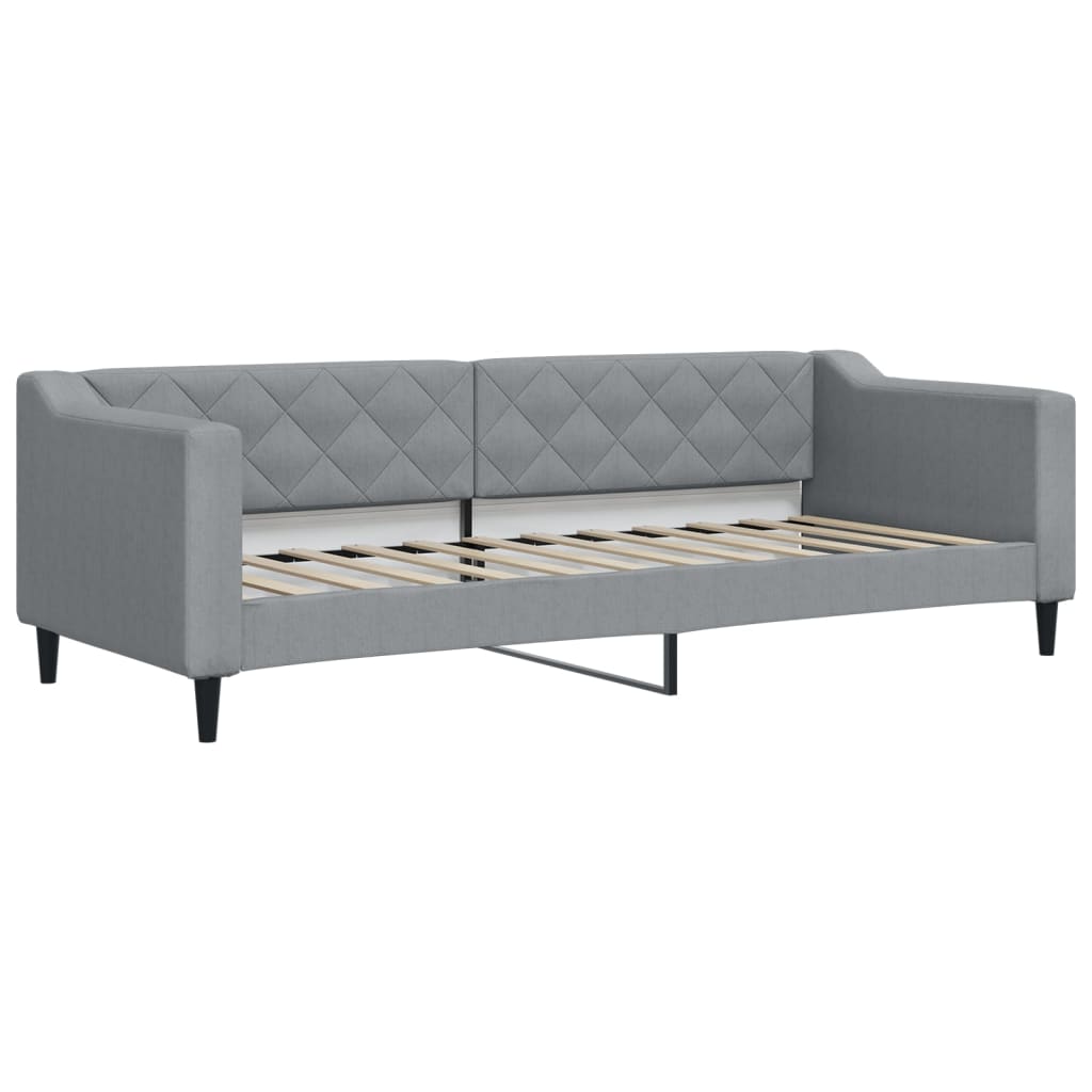 Letto da Giorno Grigio Chiaro 80x200 cm in Tessuto | homemem39