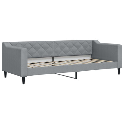 Letto da Giorno Grigio Chiaro 80x200 cm in Tessuto | homemem39