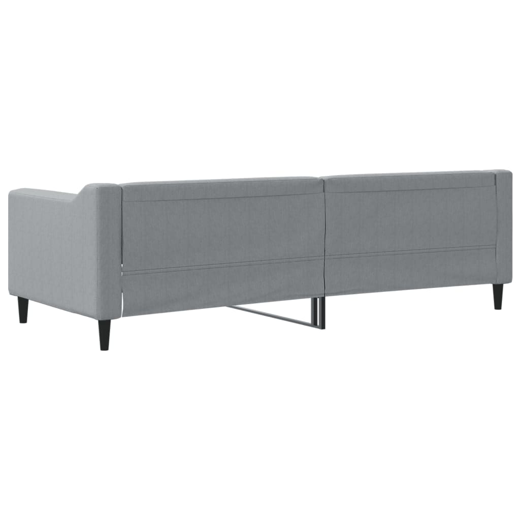 Letto da Giorno Grigio Chiaro 80x200 cm in Tessuto | homemem39