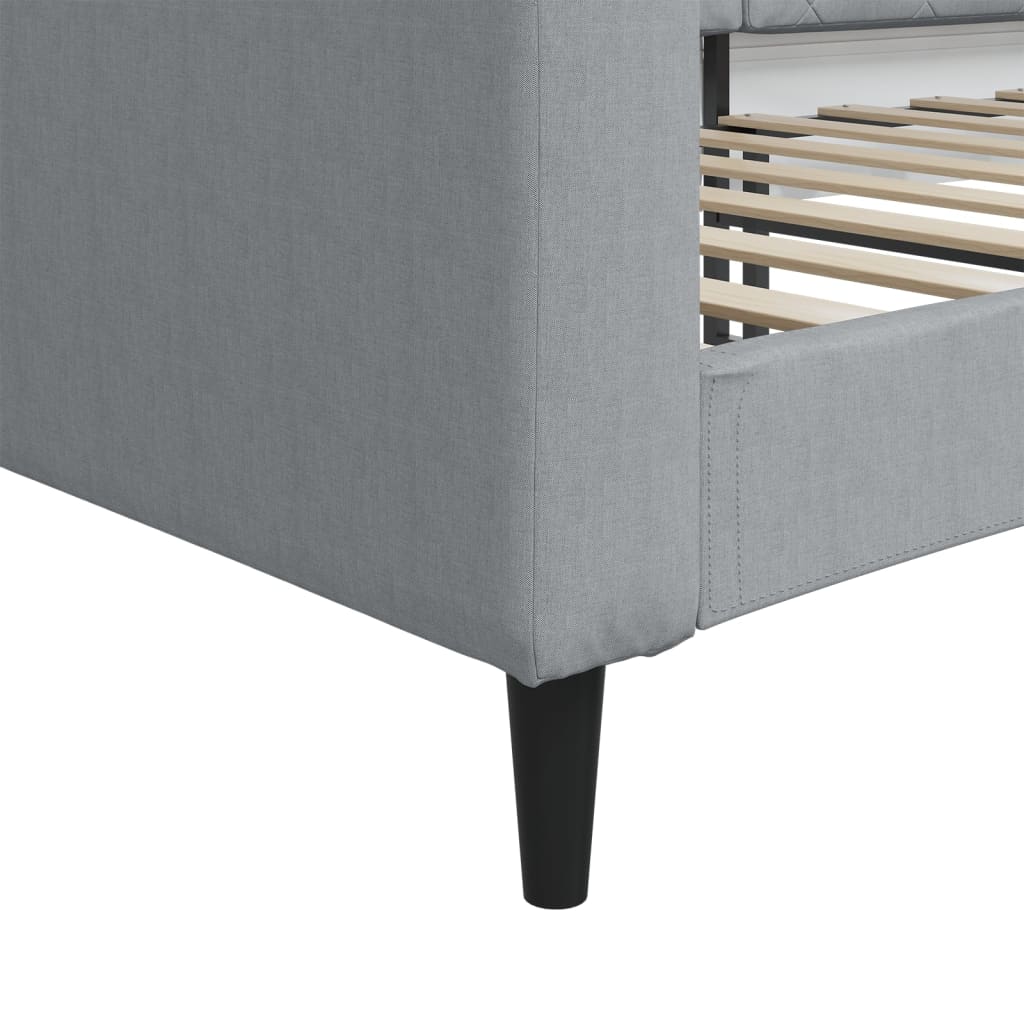 Letto da Giorno Grigio Chiaro 80x200 cm in Tessuto | homemem39