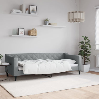 Letto da Giorno Grigio Chiaro 80x200 cm in Tessuto | homemem39