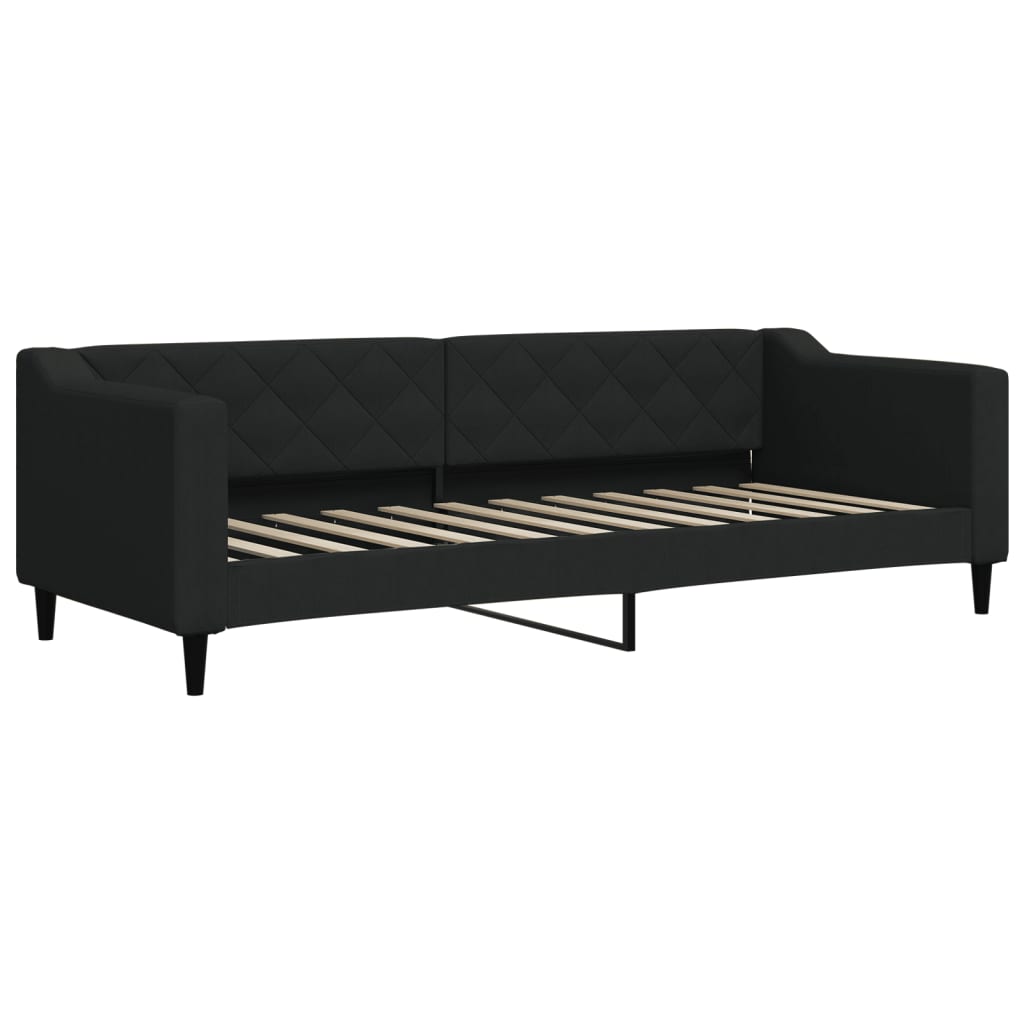 Letto da Giorno Nero 80x200 cm in Tessuto | homemem39