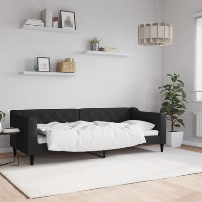 Letto da Giorno Nero 80x200 cm in Tessuto | homemem39