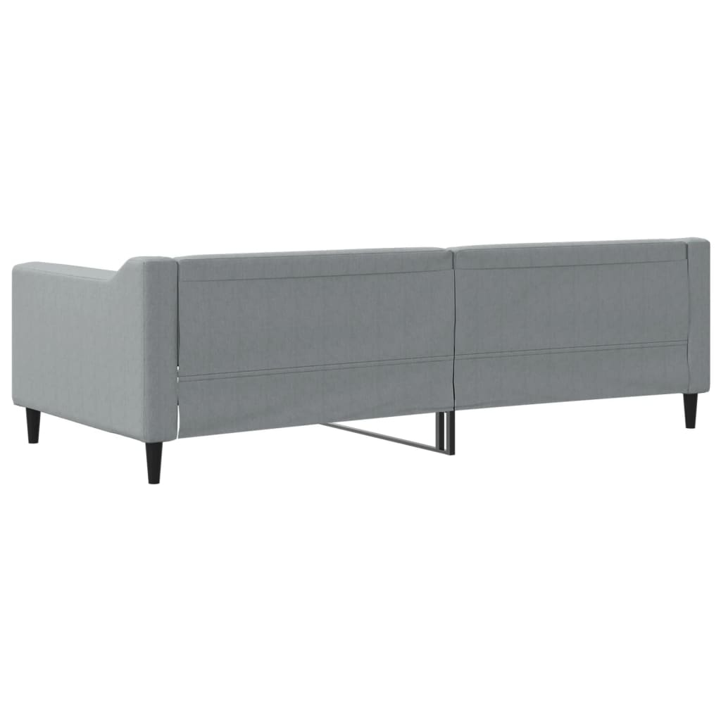 Letto da Giorno Grigio Chiaro 90x200 cm in Tessuto - homemem39