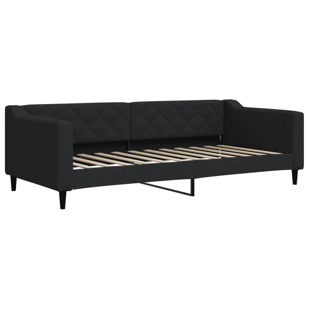Letto da Giorno Nero 90x200 cm in Tessuto - homemem39