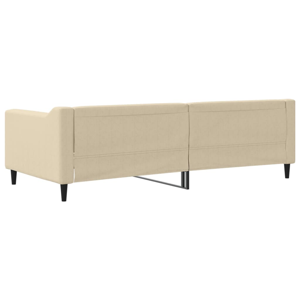 Letto da Giorno Crema 90x200 cm in Tessuto - homemem39