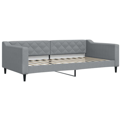 Letto da Giorno Grigio Chiaro 100x200 cm in Tessuto - homemem39