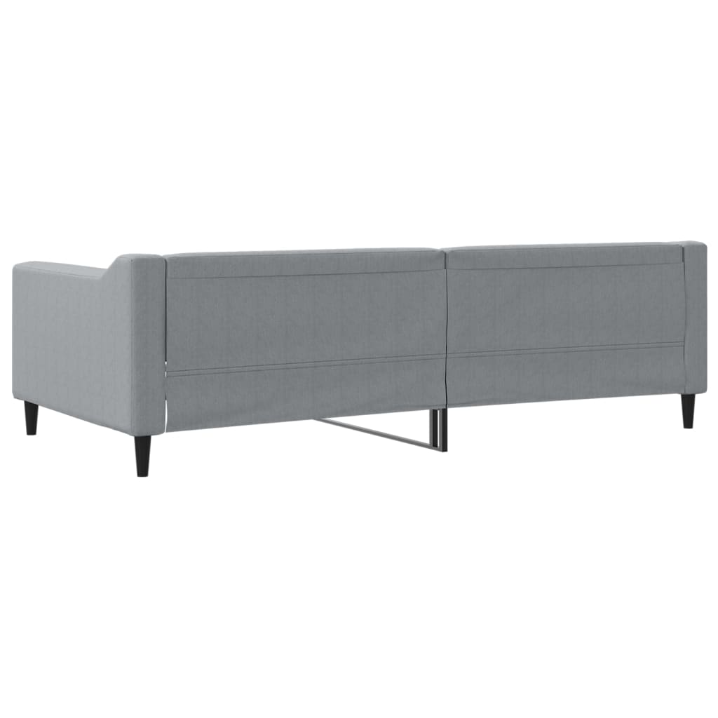 Letto da Giorno Grigio Chiaro 100x200 cm in Tessuto - homemem39