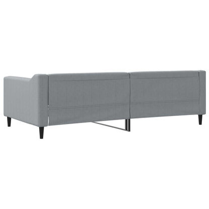 Letto da Giorno Grigio Chiaro 100x200 cm in Tessuto - homemem39