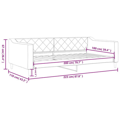 Letto da Giorno Tortora 100x200 cm in Tessuto | homemem39