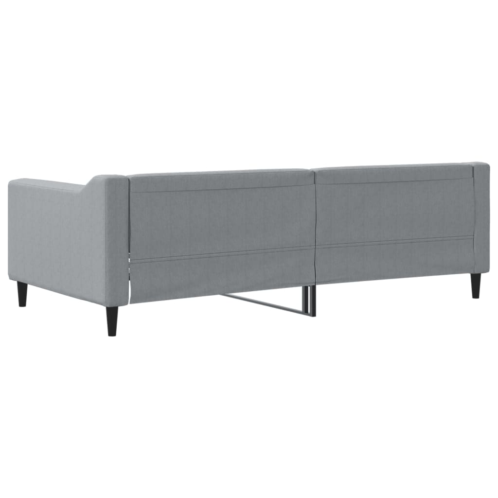 Letto da Giorno Grigio Chiaro 90x190 cm in Tessuto - homemem39