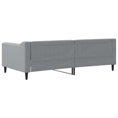 Letto da Giorno Grigio Chiaro 90x190 cm in Tessuto - homemem39