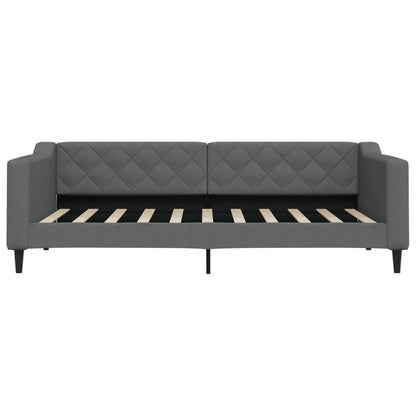 Letto da Giorno Grigio Scuro 90x190 cm in Tessuto