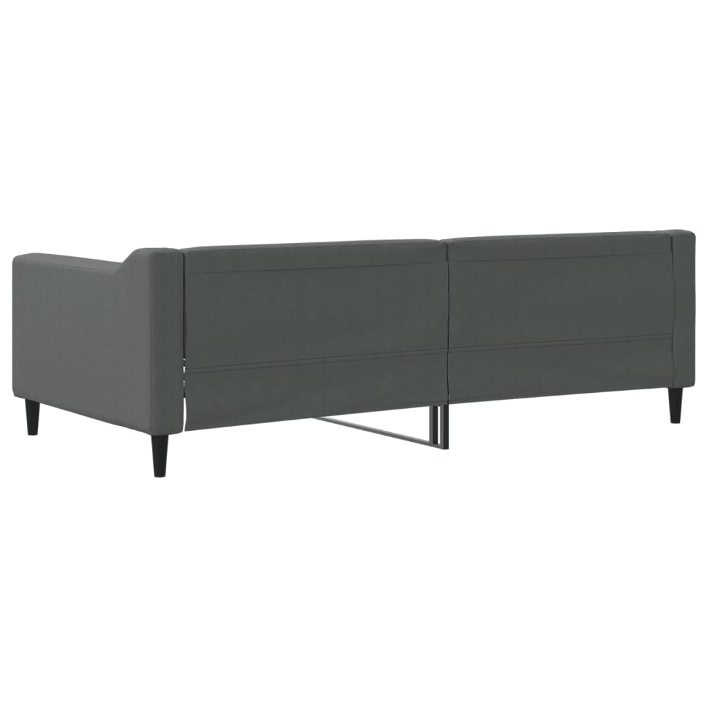 Letto da Giorno Grigio Scuro 90x190 cm in Tessuto