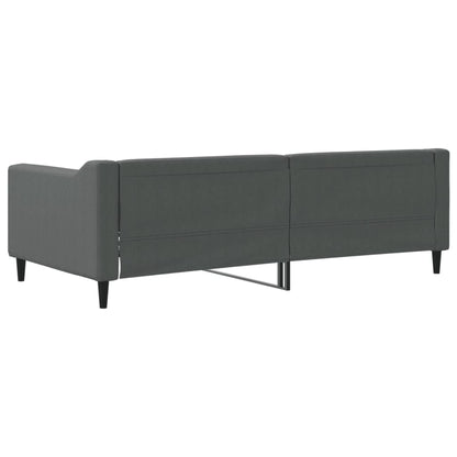 Letto da Giorno Grigio Scuro 90x190 cm in Tessuto