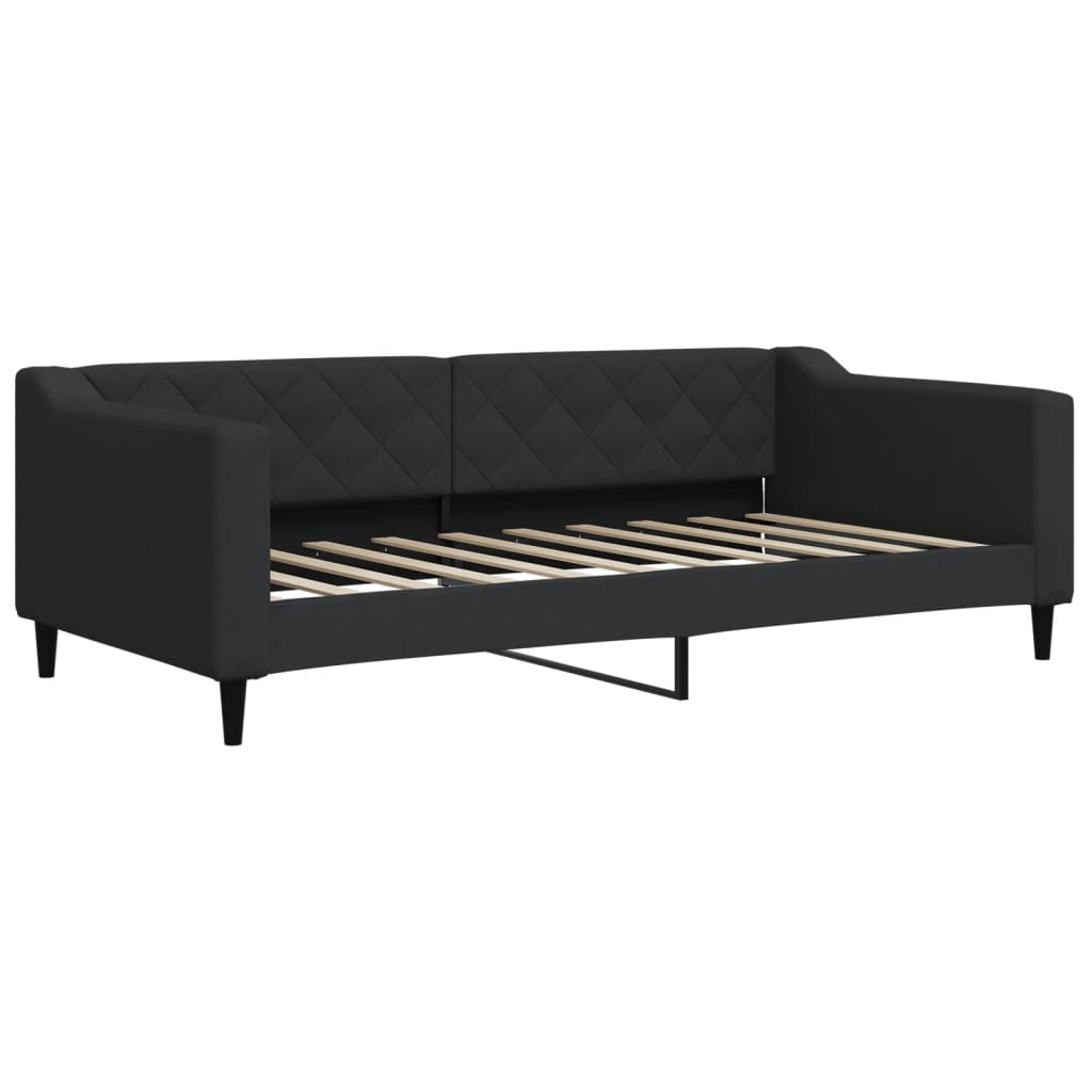 Letto da Giorno Nero 90x190 cm in Tessuto | homemem39