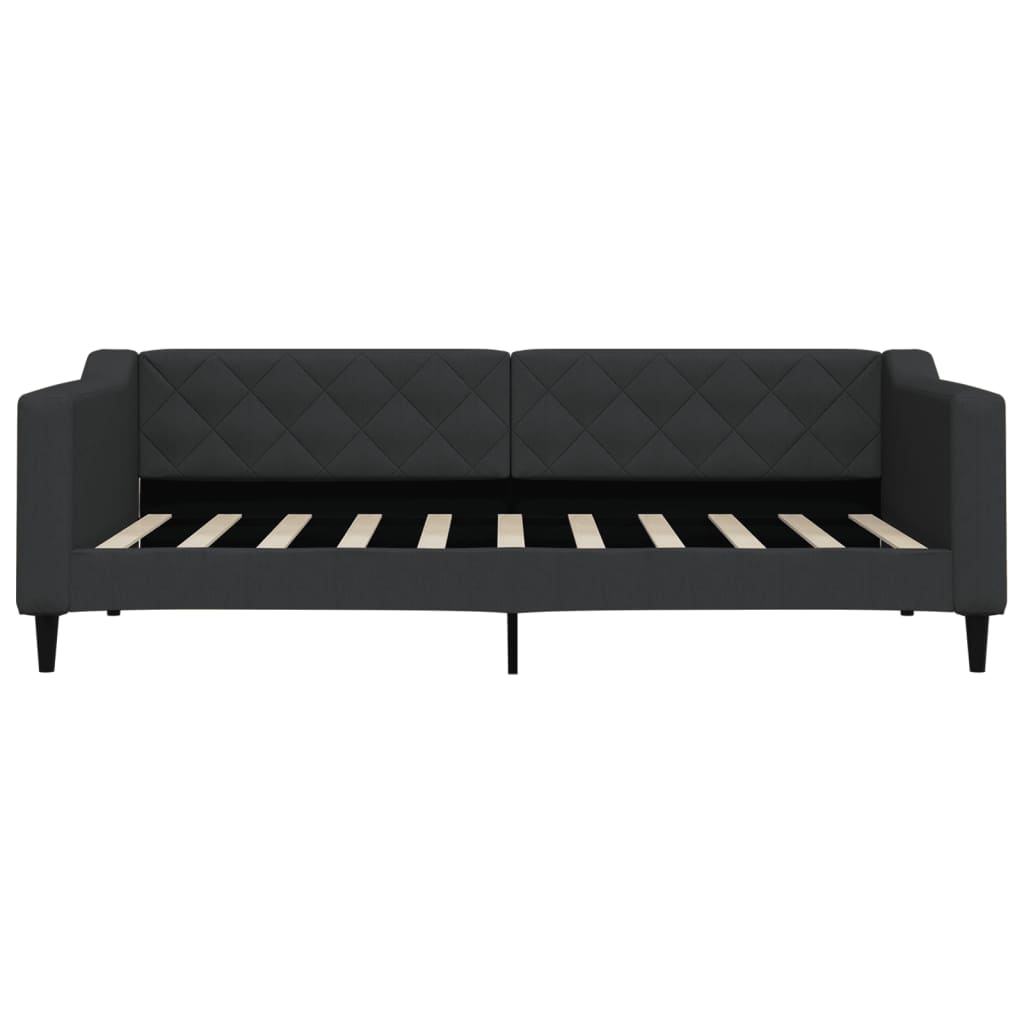 Letto da Giorno Nero 90x190 cm in Tessuto | homemem39