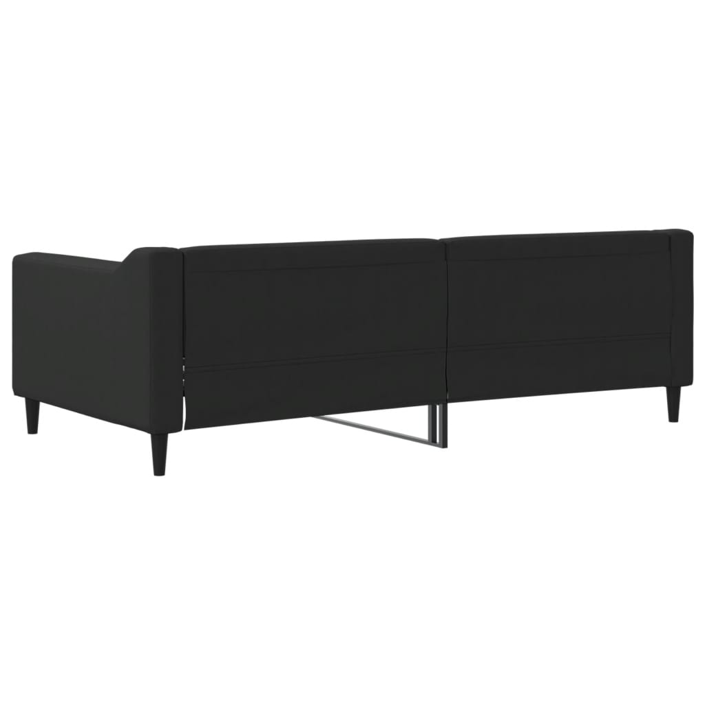 Letto da Giorno Nero 90x190 cm in Tessuto | homemem39