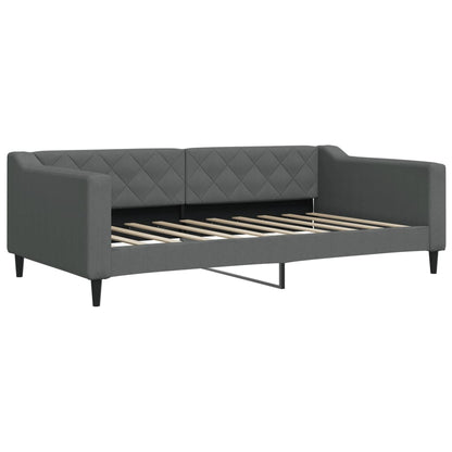 Letto da Giorno Grigio Scuro 100x190 cm in Tessuto | homemem39