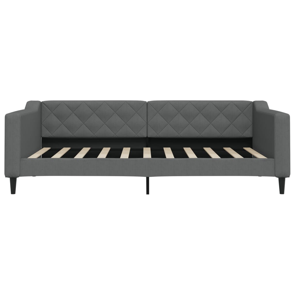 Letto da Giorno Grigio Scuro 100x190 cm in Tessuto | homemem39