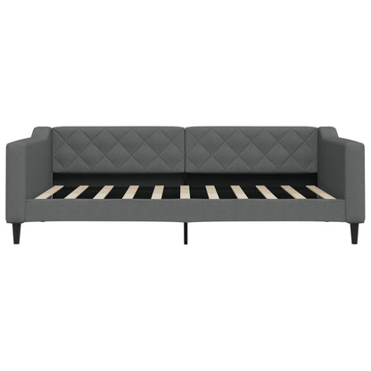 Letto da Giorno Grigio Scuro 100x190 cm in Tessuto | homemem39