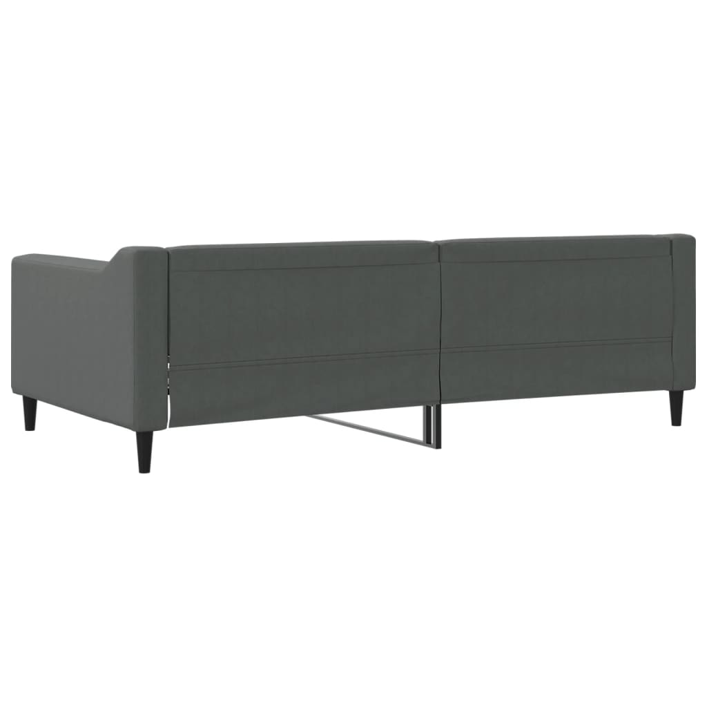 Letto da Giorno Grigio Scuro 100x190 cm in Tessuto | homemem39