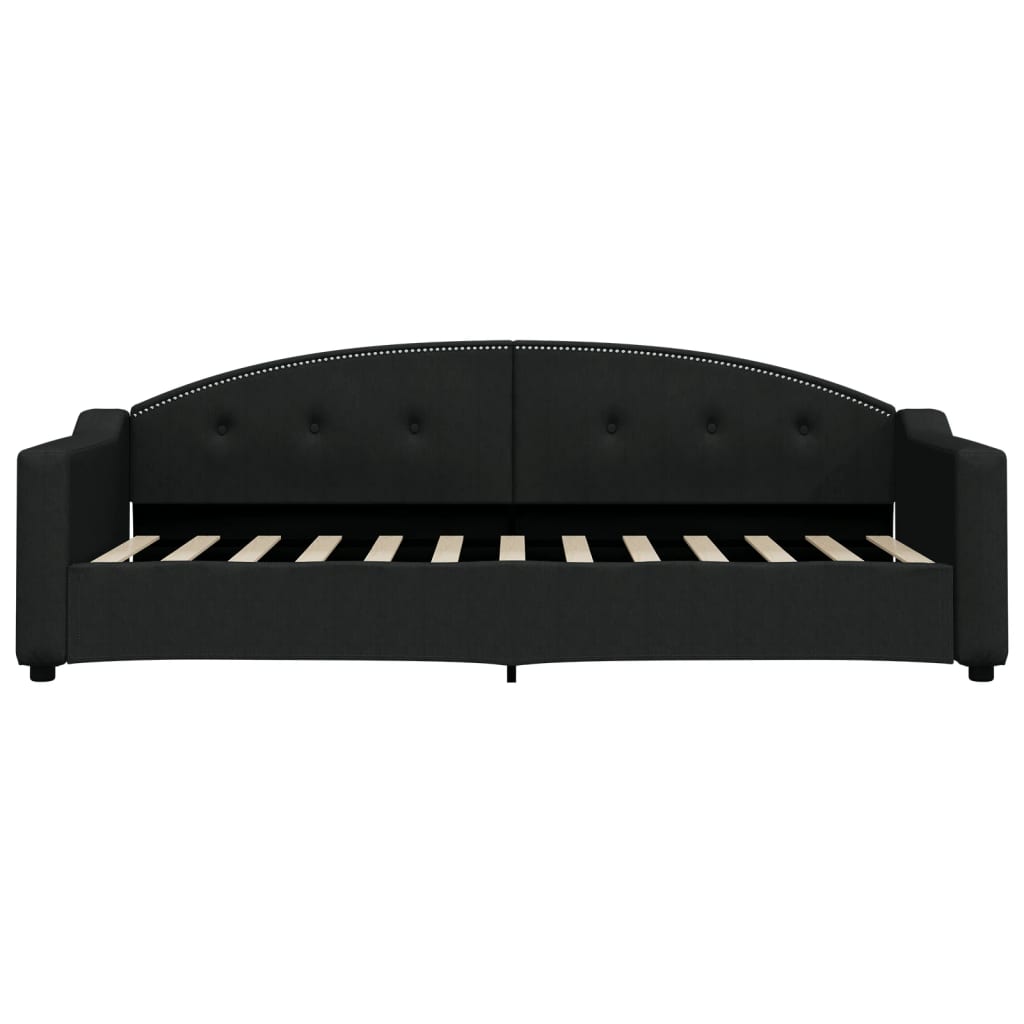 Letto da Giorno Nero 80x200 cm in Tessuto | homemem39