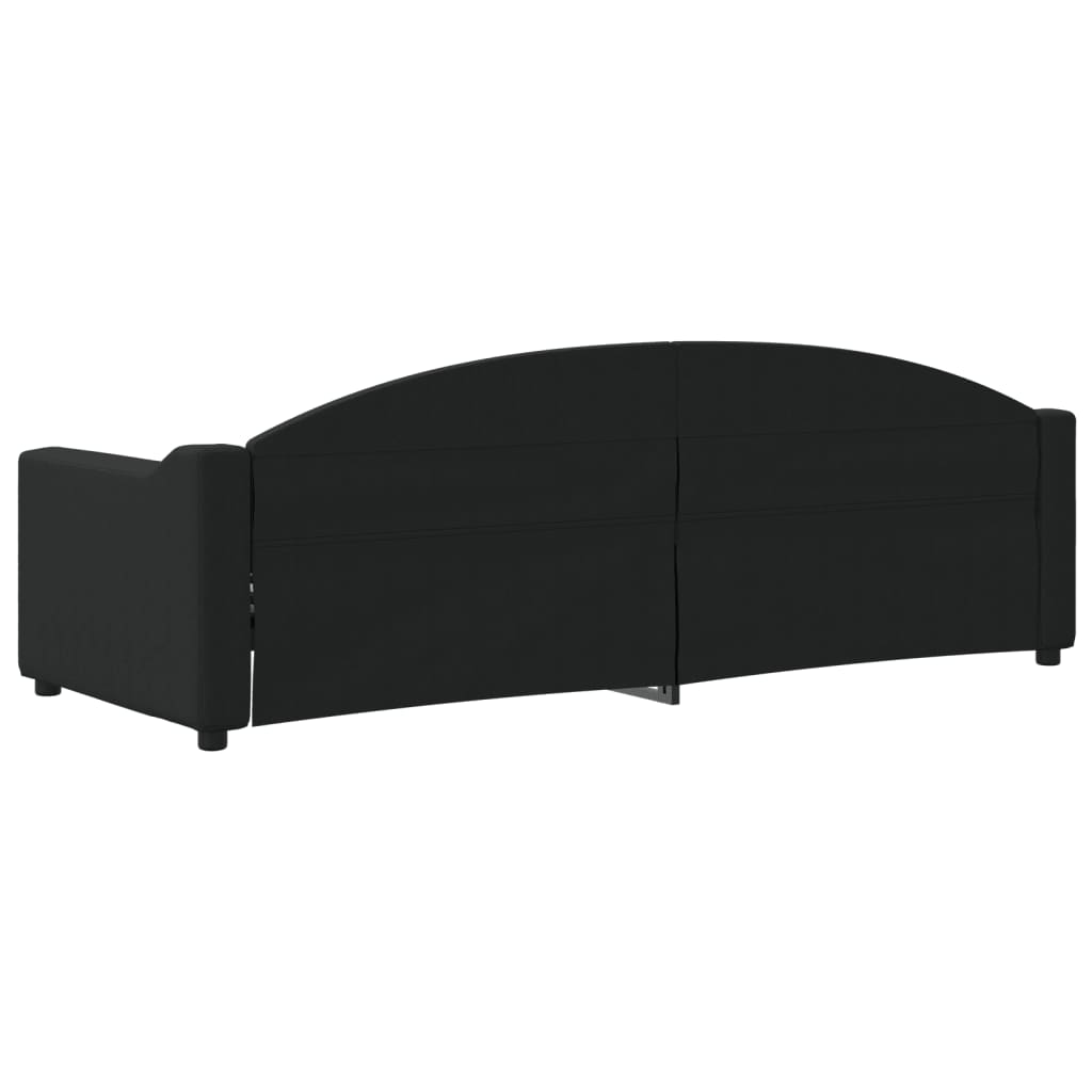 Letto da Giorno Nero 80x200 cm in Tessuto | homemem39