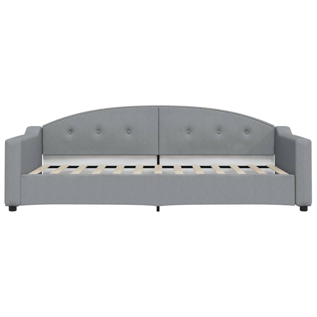 Letto da Giorno Grigio Chiaro 90x200 cm in Tessuto - homemem39