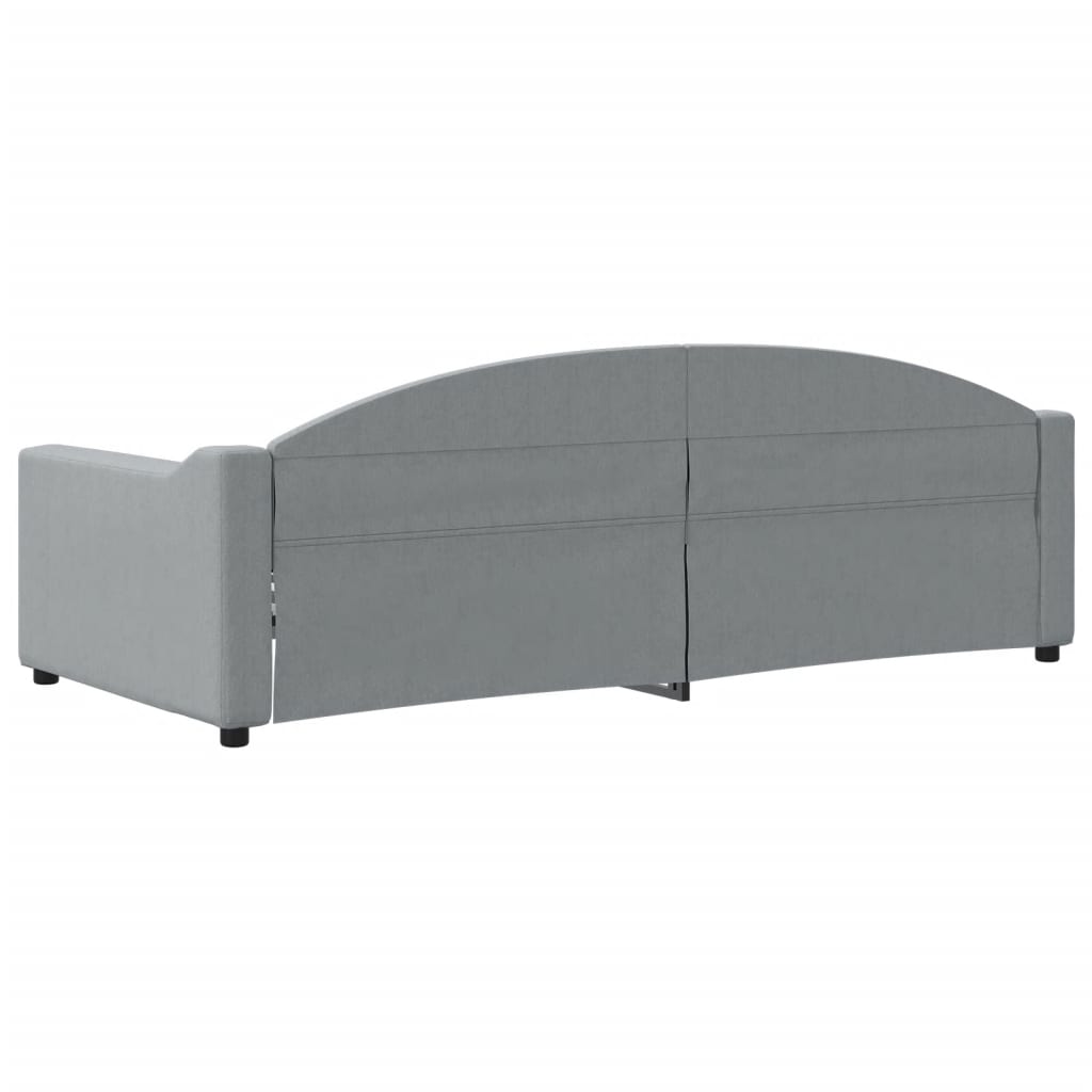 Letto da Giorno Grigio Chiaro 90x200 cm in Tessuto - homemem39