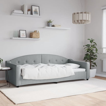 Letto da Giorno Grigio Chiaro 90x200 cm in Tessuto - homemem39