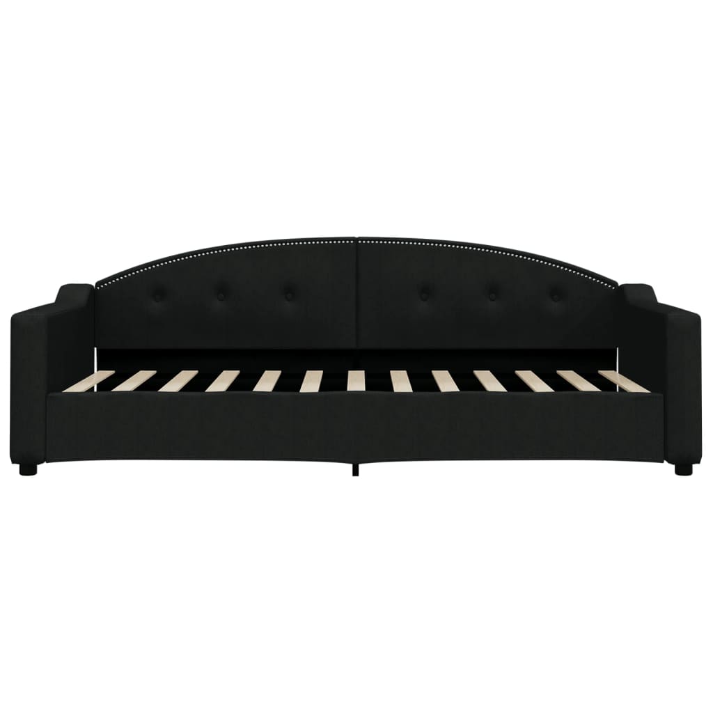 Letto da Giorno Nero 90x200 cm in Tessuto - homemem39