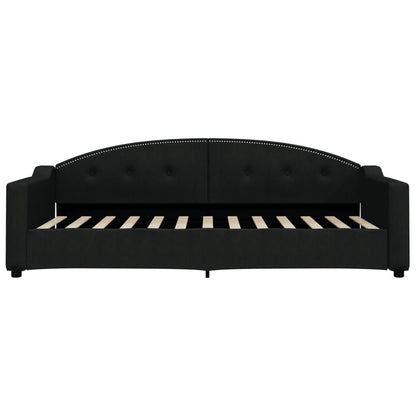 Letto da Giorno Nero 90x200 cm in Tessuto - homemem39