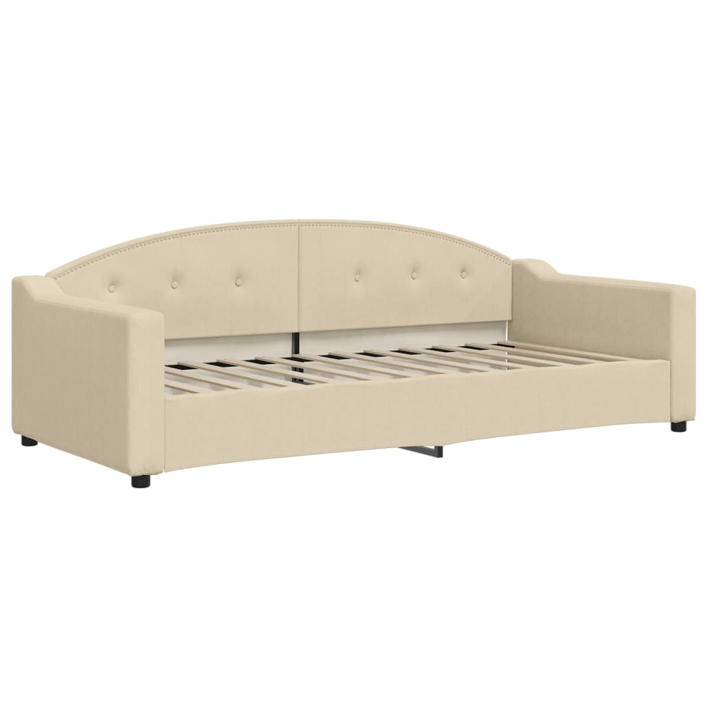 Letto da Giorno Crema 90x200 cm in Tessuto | homemem39