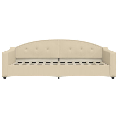 Letto da Giorno Crema 90x200 cm in Tessuto | homemem39
