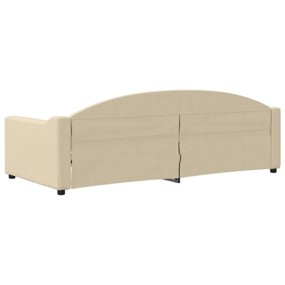 Letto da Giorno Crema 90x200 cm in Tessuto | homemem39