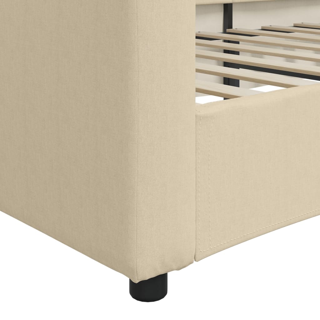 Letto da Giorno Crema 90x200 cm in Tessuto | homemem39