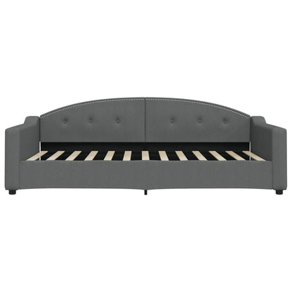 Letto da Giorno Grigio Scuro 100x200 cm in Tessuto