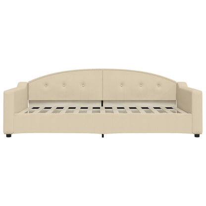 Letto da Giorno Crema 100x200 cm in Tessuto - homemem39