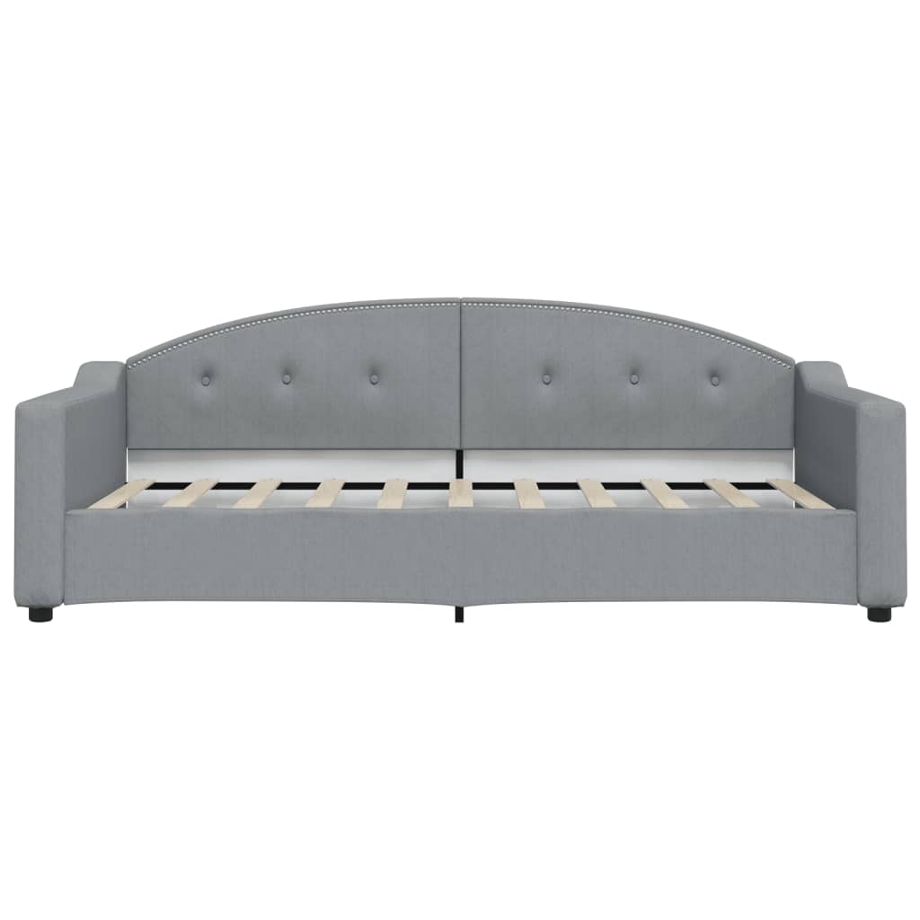 Letto da Giorno Grigio Chiaro 90x190 cm in Tessuto | homemem39
