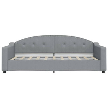 Letto da Giorno Grigio Chiaro 90x190 cm in Tessuto | homemem39