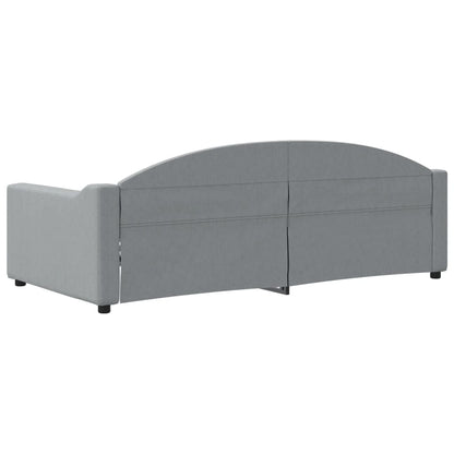Letto da Giorno Grigio Chiaro 90x190 cm in Tessuto | homemem39