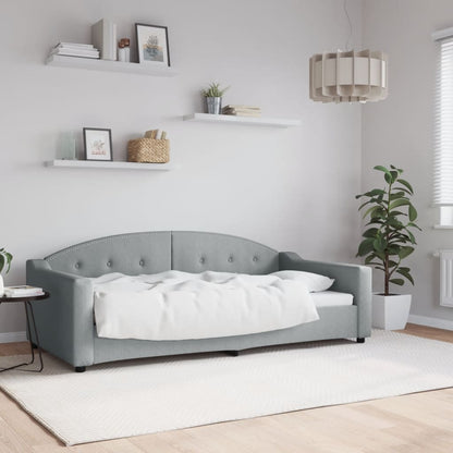 Letto da Giorno Grigio Chiaro 90x190 cm in Tessuto | homemem39