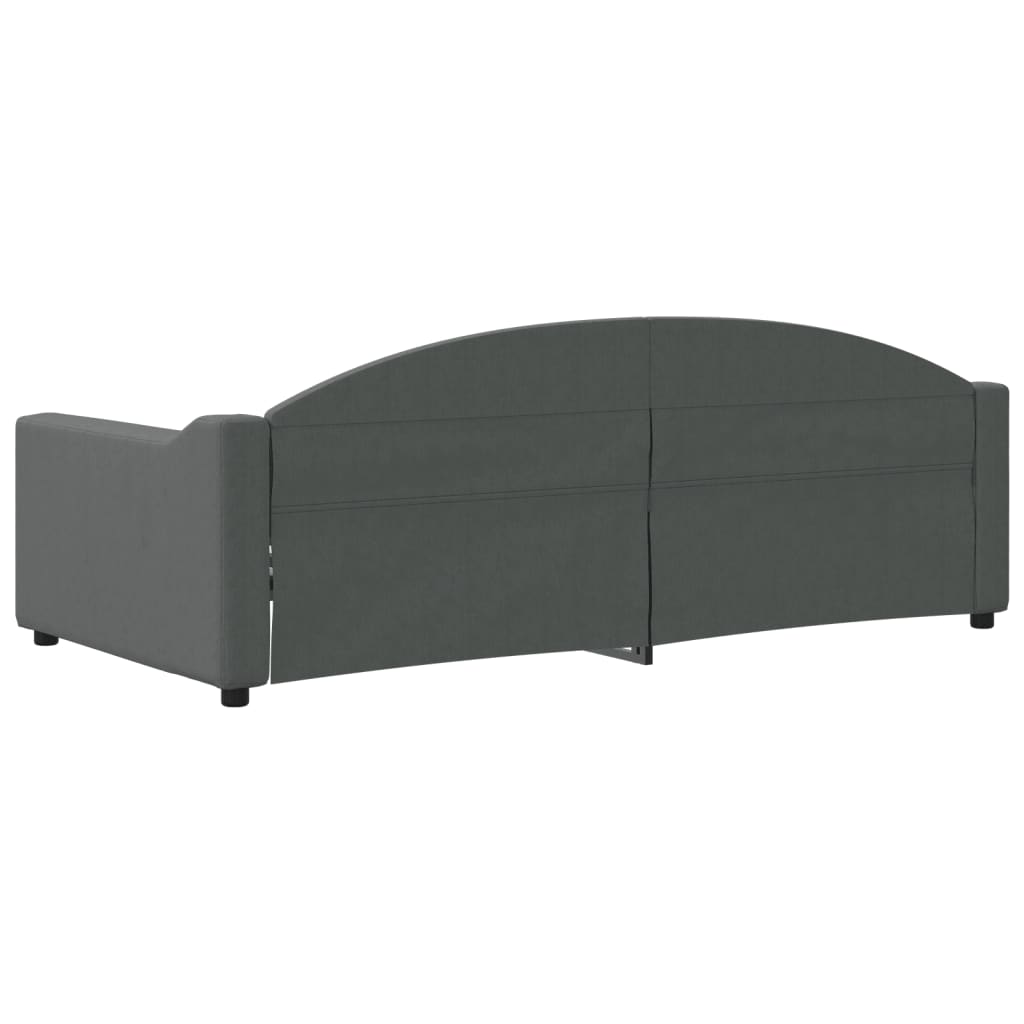 Letto da Giorno Grigio Scuro 90x190 cm in Tessuto - homemem39