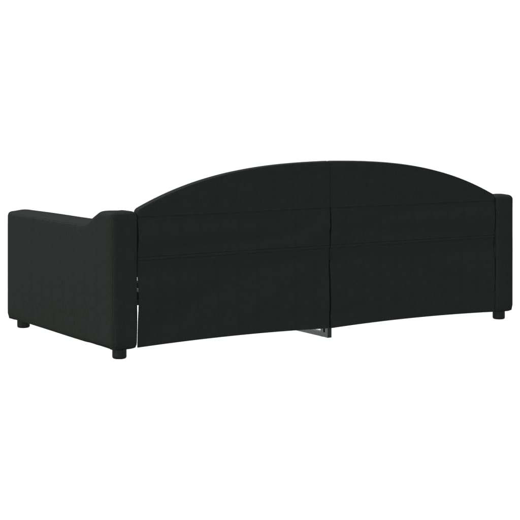 Letto da Giorno Nero 90x190 cm in Tessuto - homemem39
