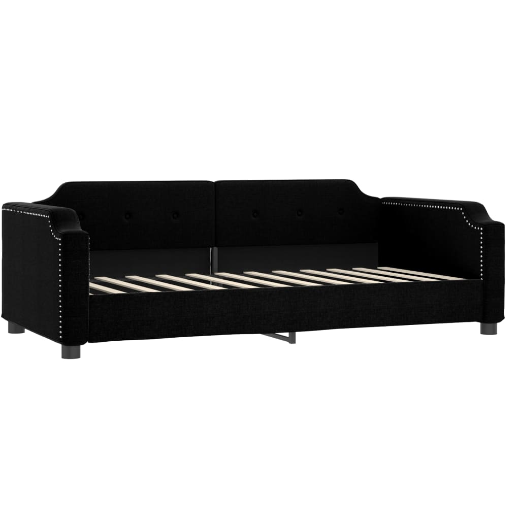 Letto da Giorno Nero 80x200 cm in Tessuto | homemem39