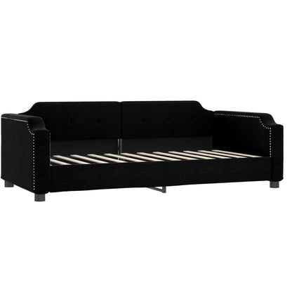 Letto da Giorno Nero 80x200 cm in Tessuto | homemem39