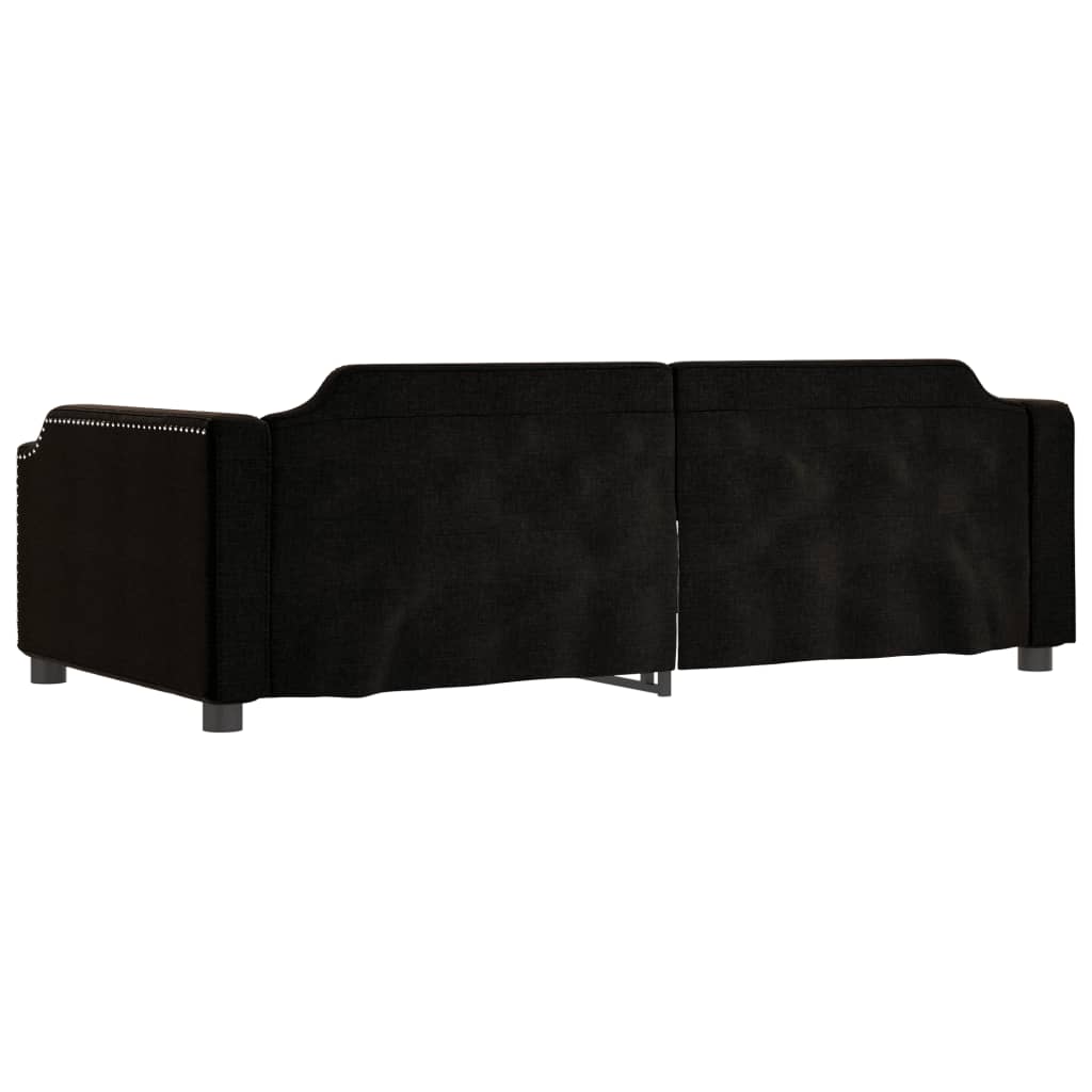 Letto da Giorno Nero 80x200 cm in Tessuto | homemem39