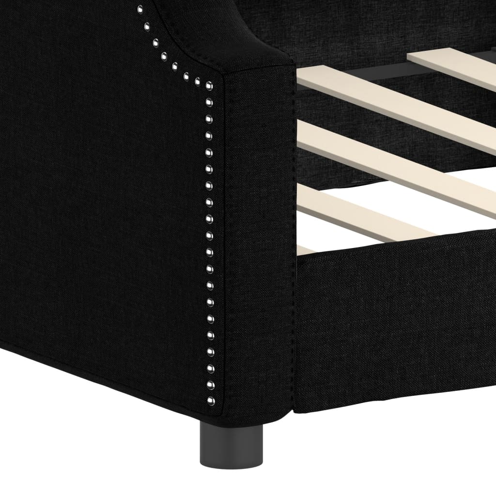 Letto da Giorno Nero 80x200 cm in Tessuto | homemem39