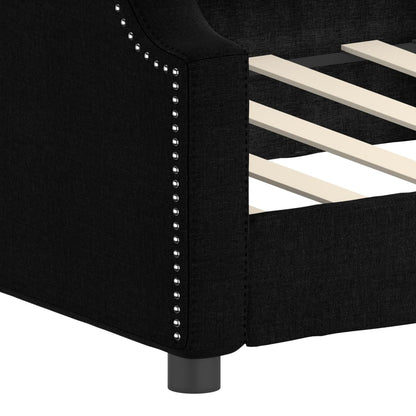 Letto da Giorno Nero 80x200 cm in Tessuto | homemem39